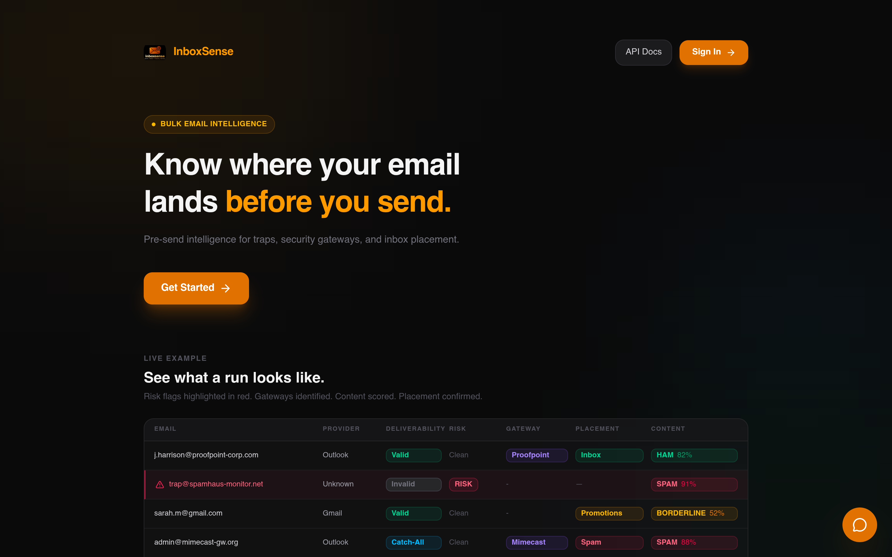 InboxSense product screenshot