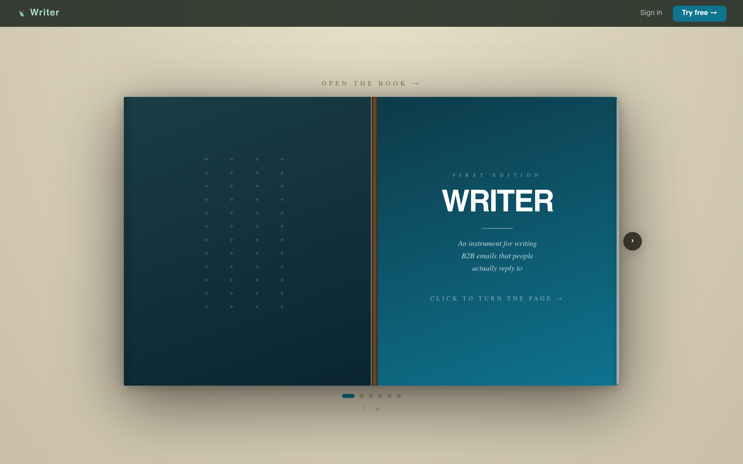 Writer product screenshot